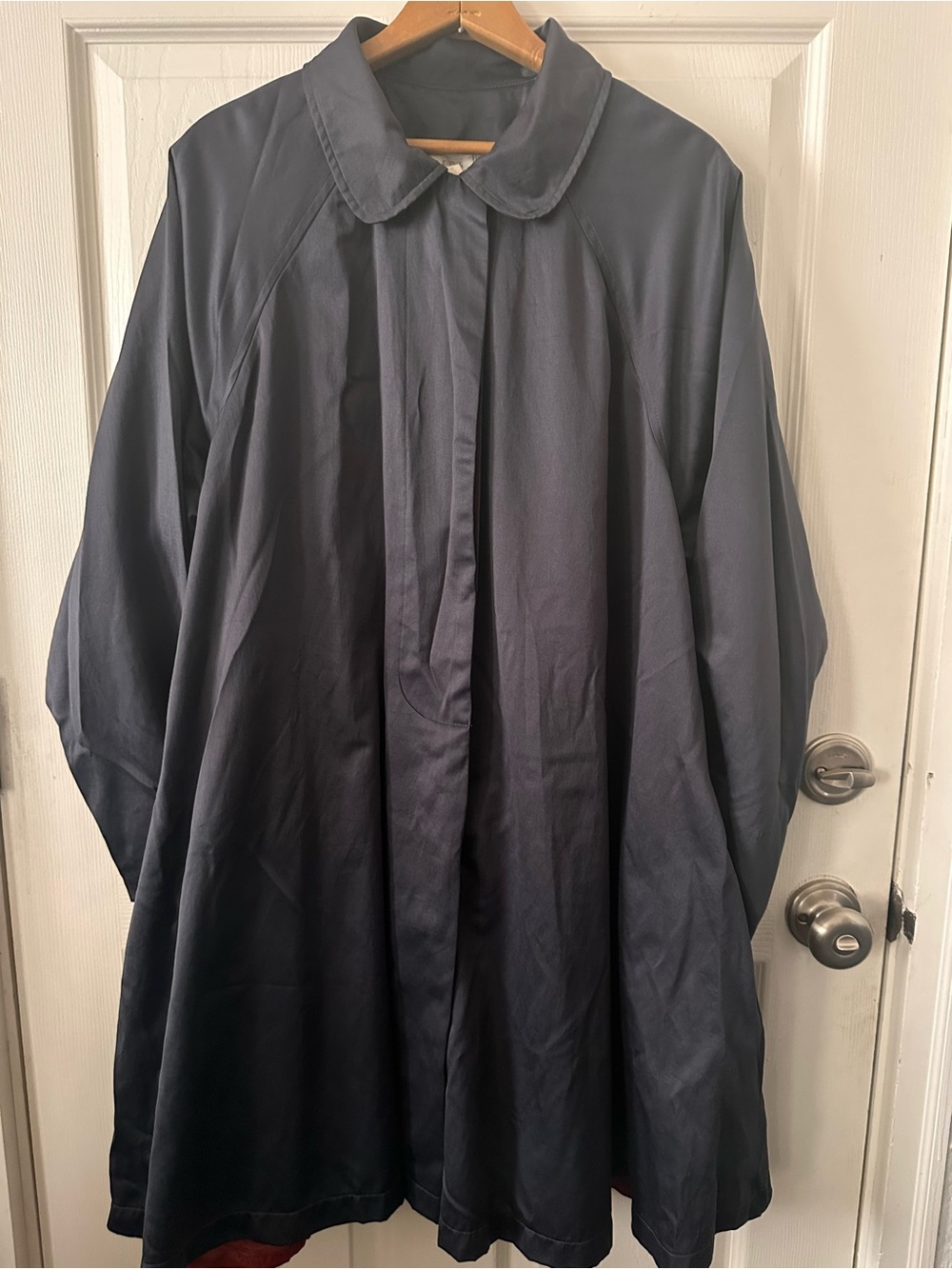 Tweeds Dark Navy A-Line Cape Coat